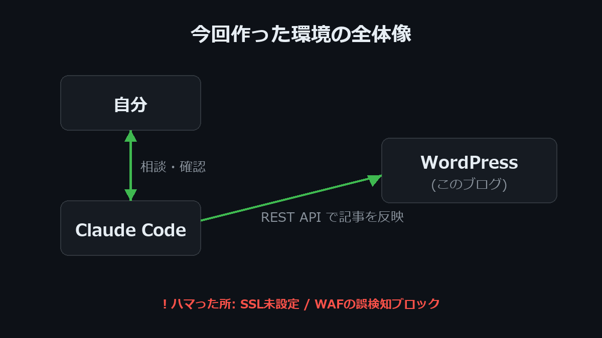 今回作った環境の全体像